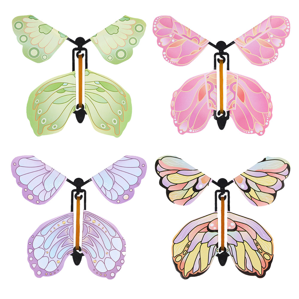 Cross-Border Hot Selling Kidsren's Magic Props Flying Butterfly Fun Trick Toy Birthday Gift Magic Butterfly