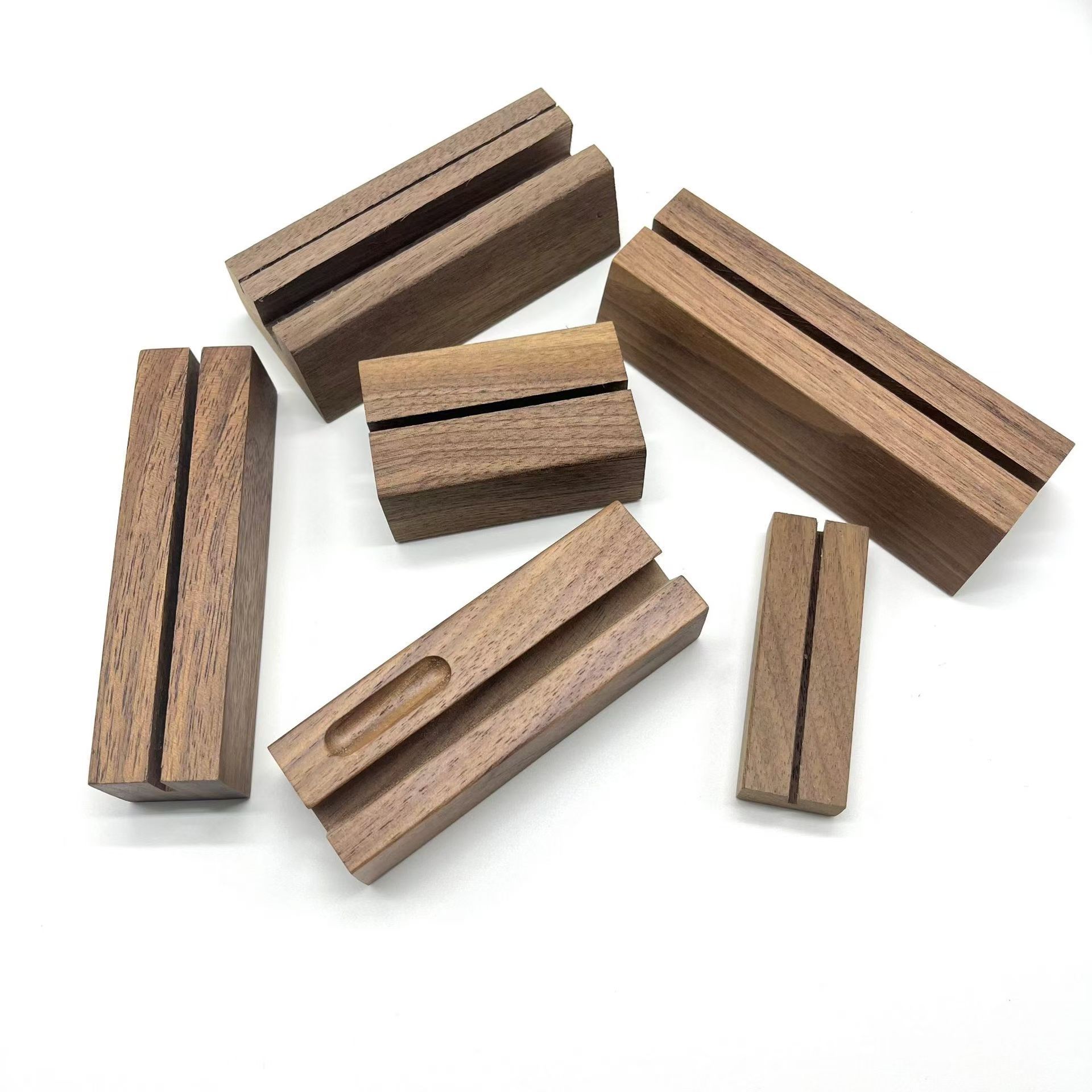 Solid wood desk calendar base calendar base postcard square base card wooden base wooden base