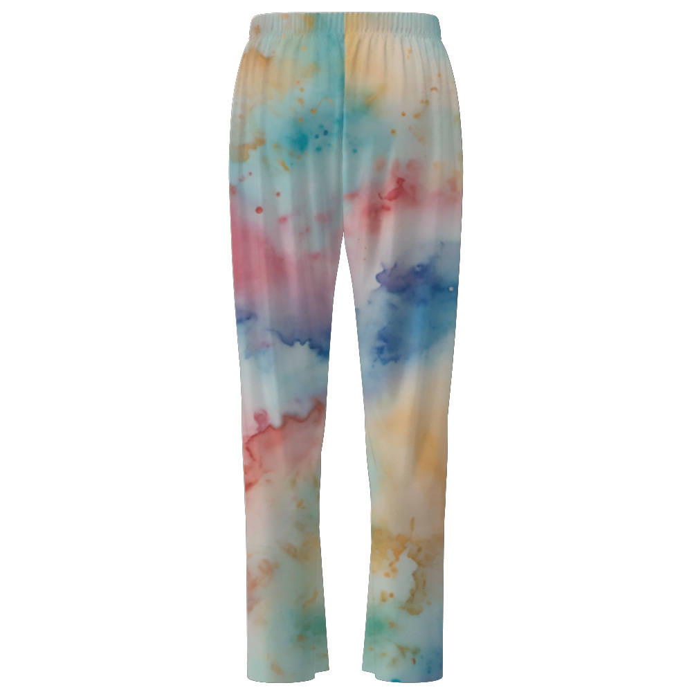 Cross-Border Amazon Best-Selling Cartoon Hand-Painted Pajamas 3D Digital Printing Home Wear Pants Pants Pants