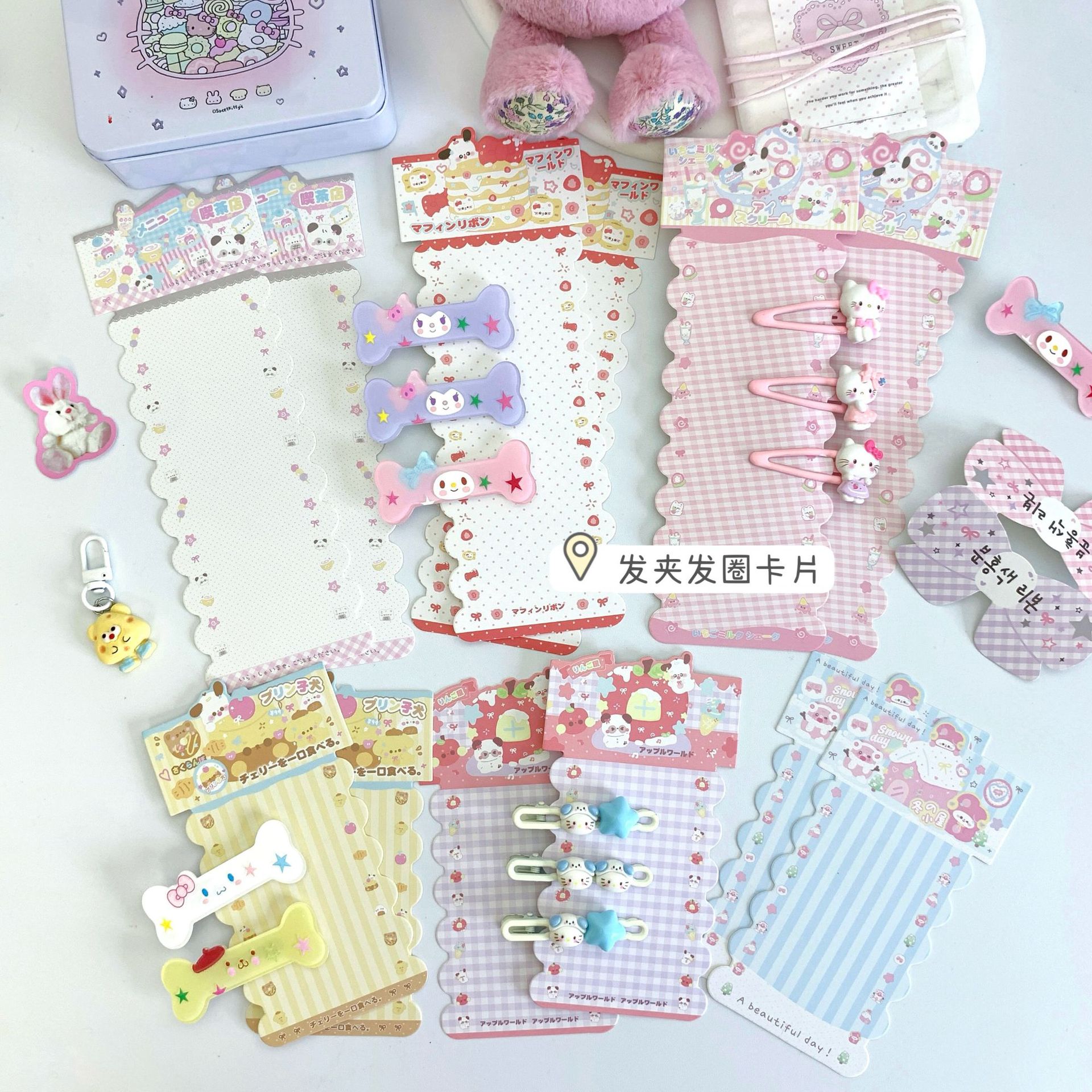 Оригинальные ручные DIY головные уборы, аксессуары для волос, крем-гель, повязка для волос, набор заколок, декоративные аксессуары, оптовая продажа карточек