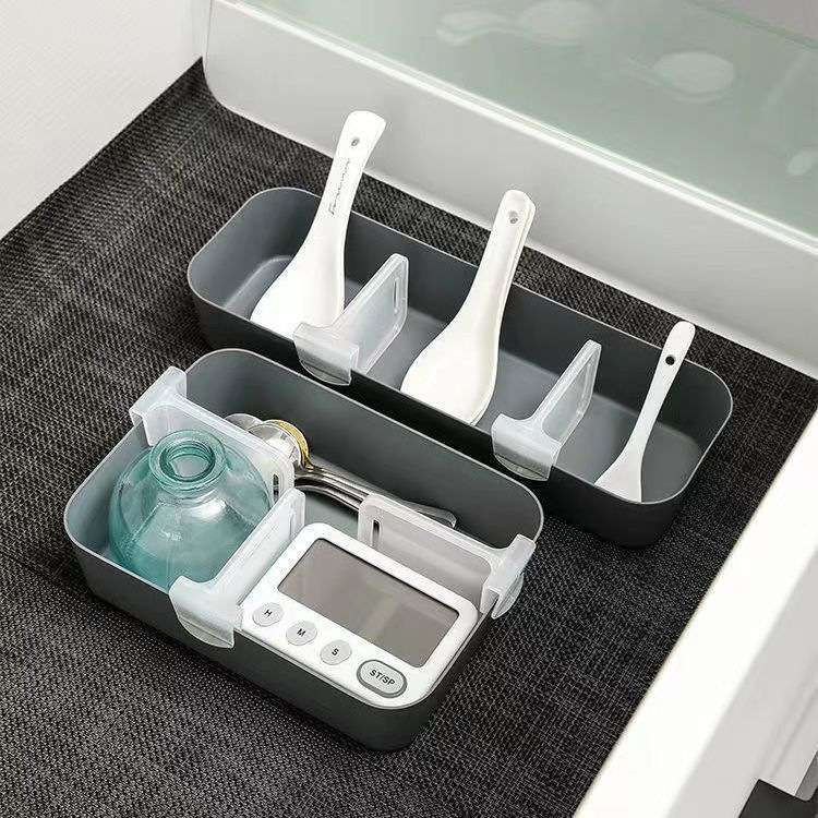 Refrigerator partition multi-functional storage and finishing partition snap-in refrigerator partition clip adjustable multi-purpose partition clip