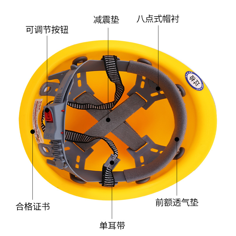 New national standard mighty safety helmet construction site helmet leadership engineering cap abs breathable printable factory delivery