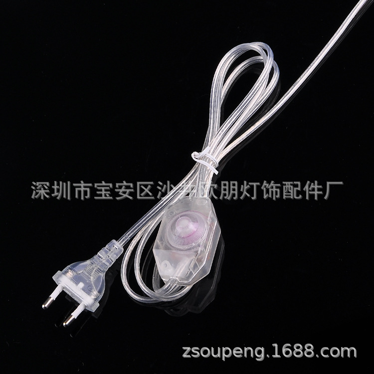 European Plug Dimmer Switch Line Dimmerable Switch Plug Power Cord Fine Adjustment Speed Switch Wire