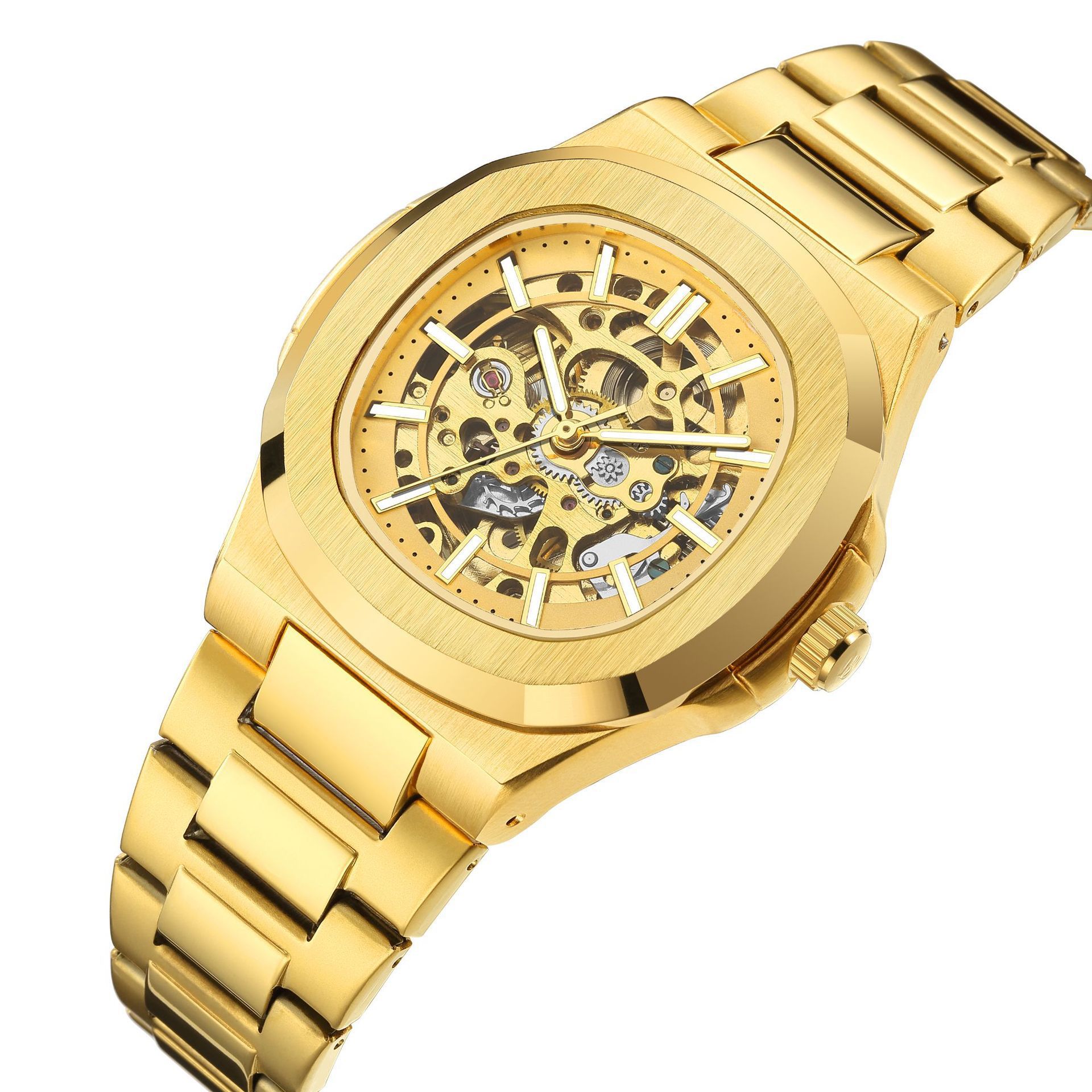 Swiss Men's Watch Mechanical Watch Hollow New Men's Watch Fully Automatic Brand Business Watch Wholesale