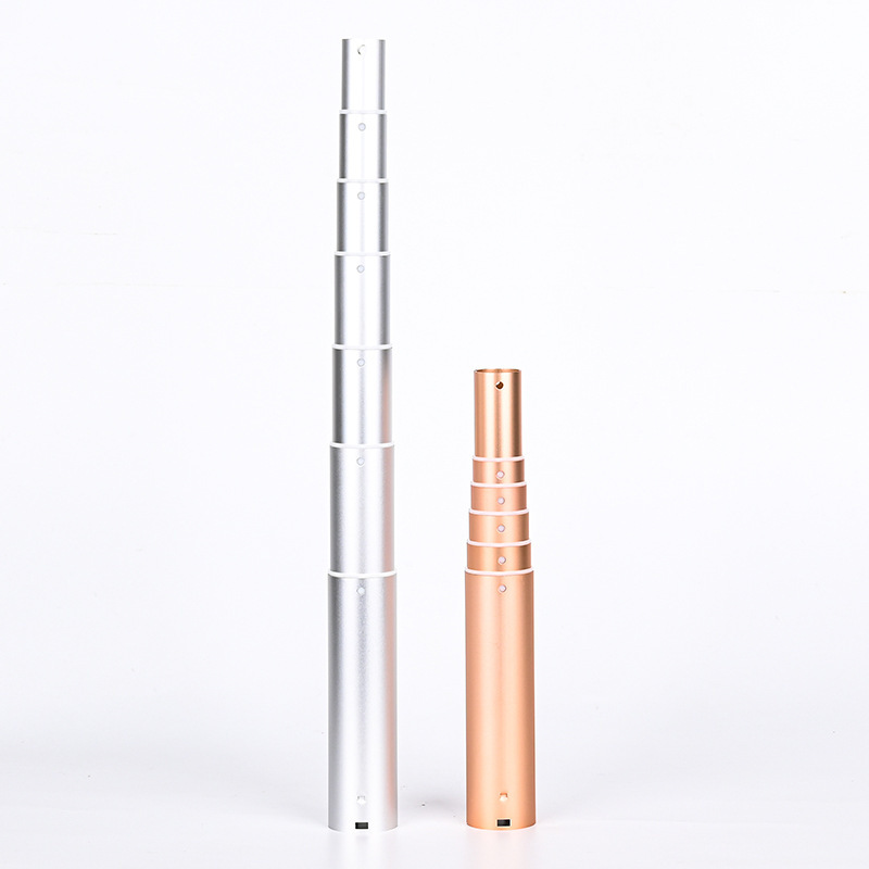 Aluminum Alloy Telescopic Rod Round Tube Square Tube High Strength Thickened Load-Bearing Strong Selfie Stick Bracket for Photography Camera Live Broadcast