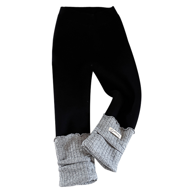 Xie Jinmao Children's Clothing Girls' Fleece-Lined Thick Leggings A-Class Autumn and Winter New Children's Integrated Fleece Pants for Outerwear Long Pants