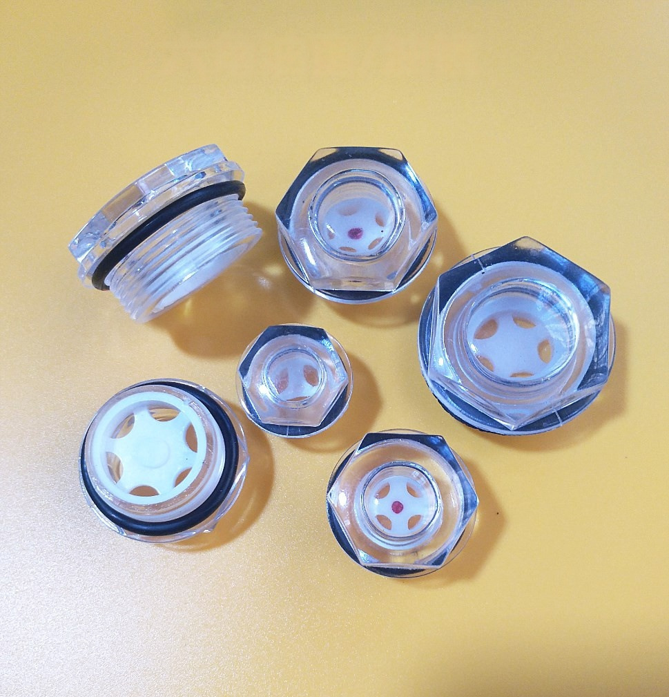 Редуктор пластиковый, масляное окно, шестигранное, круглое, для установки в масло, уровень масла, зеркало наблюдения