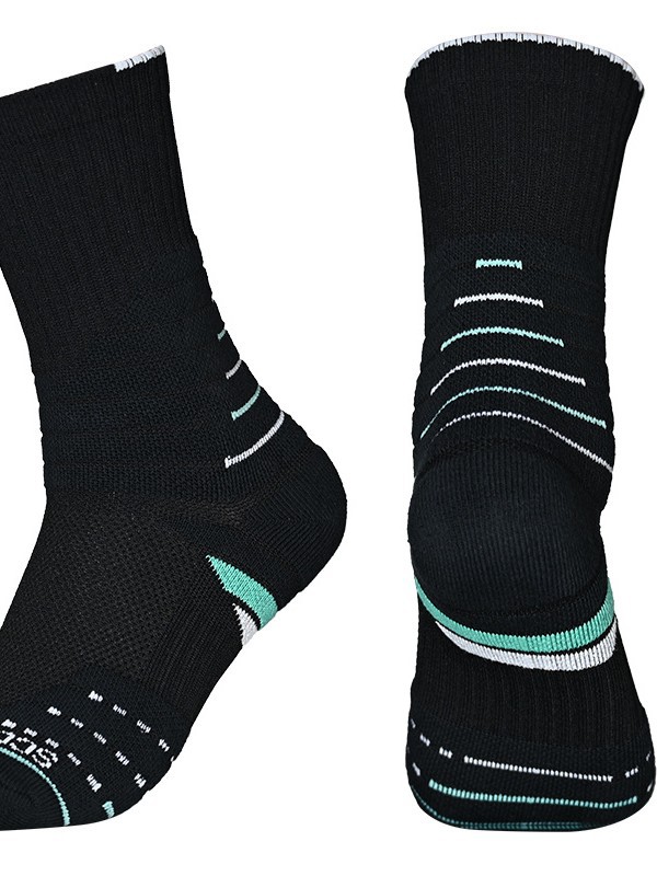 Basketball Socks Men's Mid-Length Thickeneded Pure Cotton Professional Running Adult Men's Towel Bottom Elite High-Top Football Socks