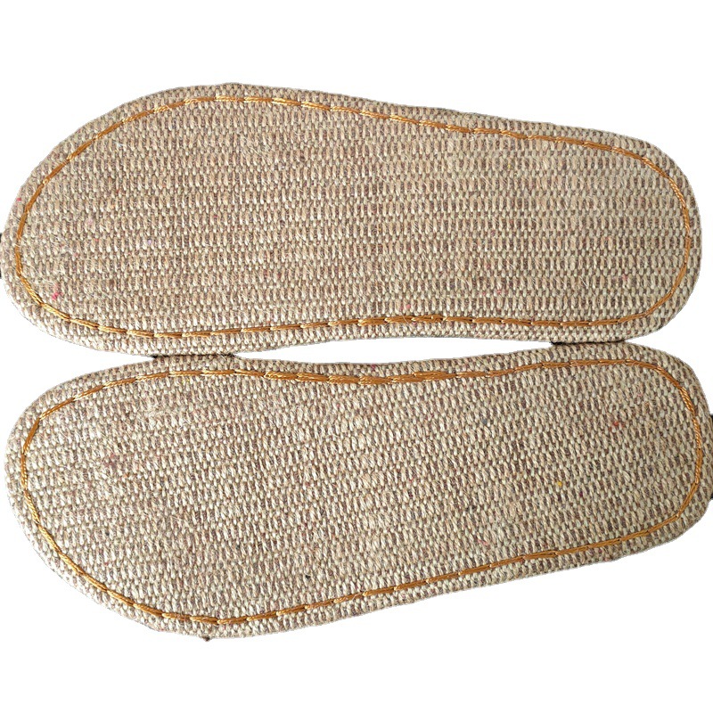 Ruziniu sole wholesale summer sandal sole hand-woven hook slippers bottom non-slip wear-resistant linen sole
