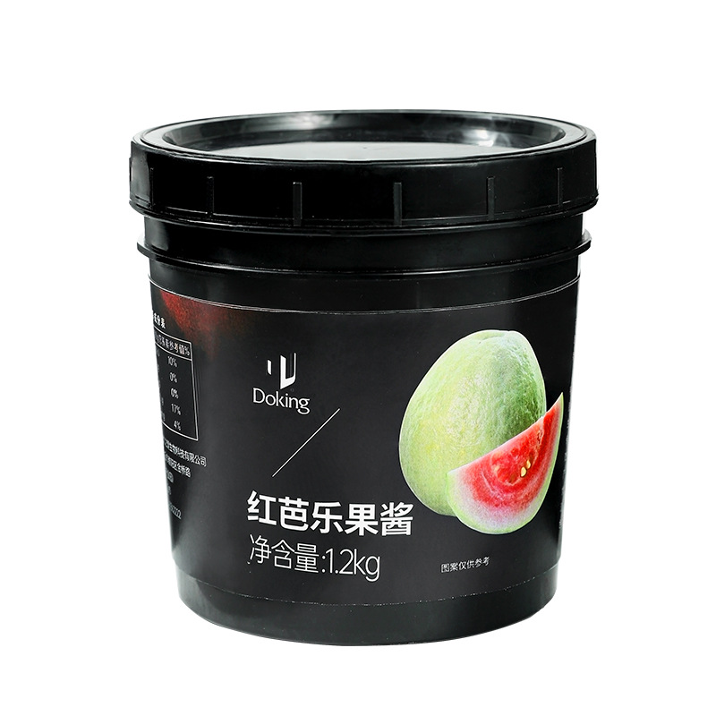 Dunhuang Red Guava Jam 1.2kg Milk Tea Raw Material Guava Pulp Beverage Red Guava Mud Fruit Tea