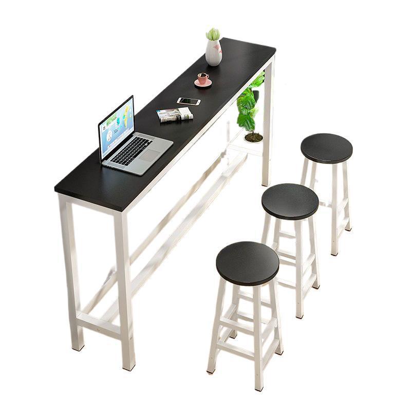 Simple Wall-Mounted Bar Table, Commercial Narrow Table, Home Long Table, Milk Tea Shop Table and Chair Combination, High Bar Chair