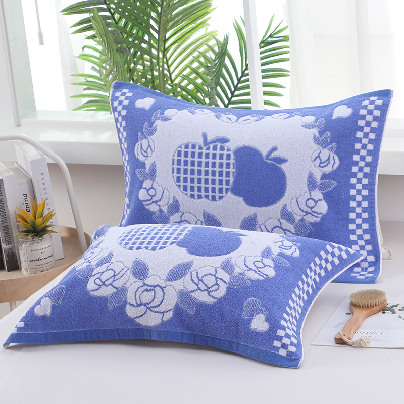 Terry Pillow towel double-sided fuzzing adult increase thick soft couple cartoon twist old-fashioned absorbent factory wholesale