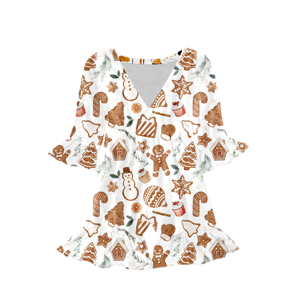 Boutique Foreign Trade Children's Clothing Printed Children's Cute Creative Custom Autumn Dress