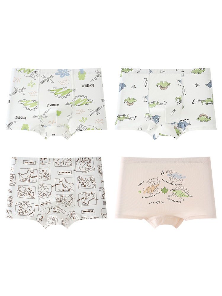 Boys' Underwear, Kidsren's Pure Cotton Boxer Briefs, Category a Antibacterial Little Boy, Small and Medium-Sized Kidsren's Baby Cotton Boxer Shorts