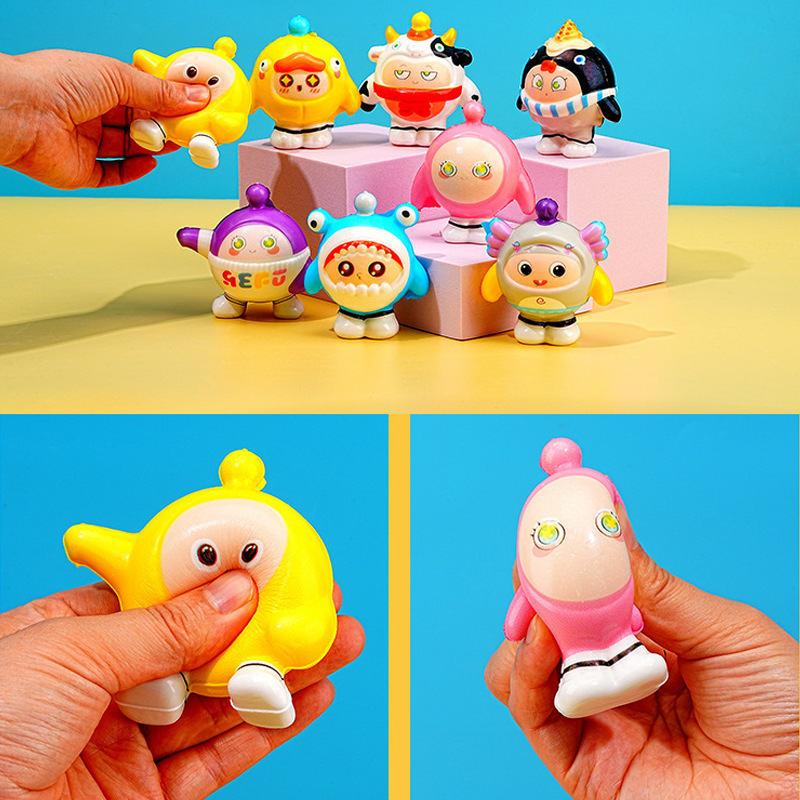 Mesh Bag Egg Boy Party Pinch Decompression Toy Slow Rebound Vent Artifact Cartoon Decompression Student Small Gift