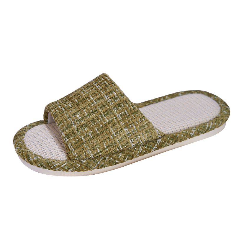Home Indoor Spring and Autumn Home Guests Couple Four Seasons Hospitality Non-slip Slippers Cotton Linen Slippers Men's Linen Slippers