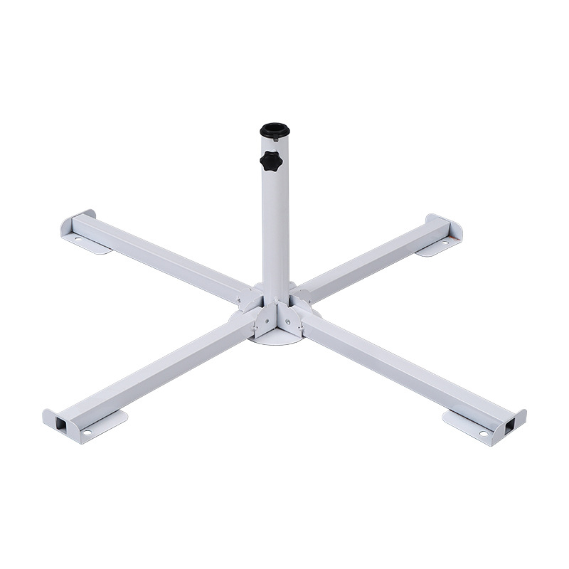 Outdoor Umbrella Fixed Base Advertising Umbrella Thickened Sun Umbrella Foldable Parasol Four-Corner Stand Beach Umbrella