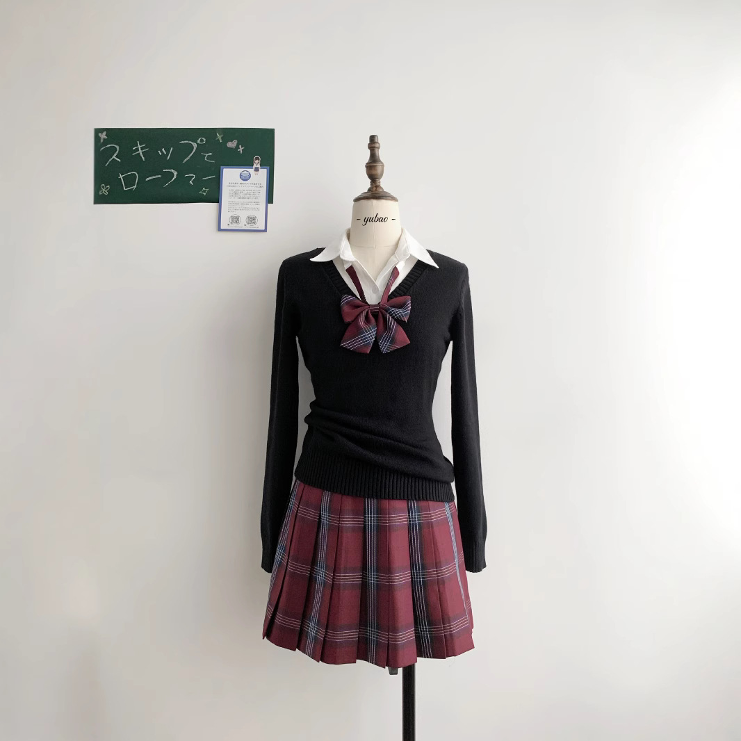 Оригинальный пуловер JK, вязаная одежда, однотонный, японский стиль, форма, стиль преппи, длинный рукав, осень и зима, для женщин