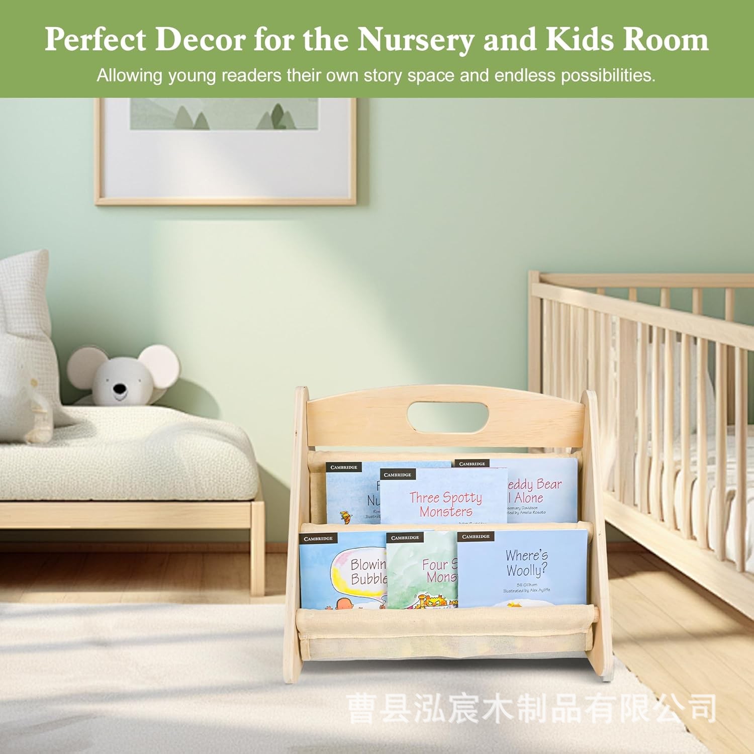 Cross-Border Wooden Bookshelf Student Wooden Bookshelf Stepped Children's Story Book Storage Rack Floor-Standing Picture Book Storage Rack