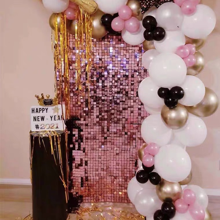 Cross-Border Wedding Supplies Sequin Wind Panel Birthday Scene Layout Party Decoration Background Wind Panel Curtain Wall