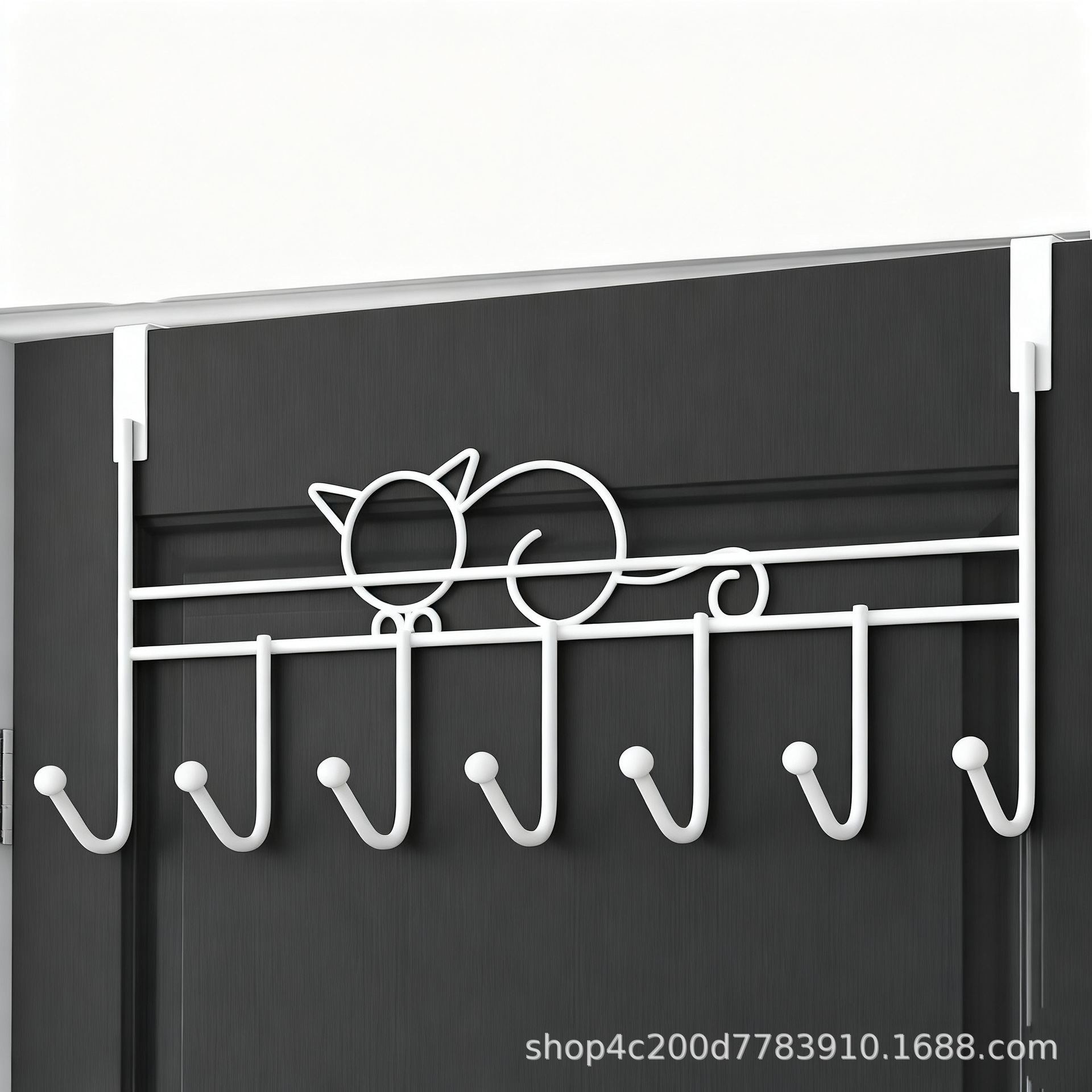 Popular Foreign Trade Door Hooks, Cross-Border Punch-Free Clothing Door Storage Rack, Storage and Organization, Including Independent Packaging Box