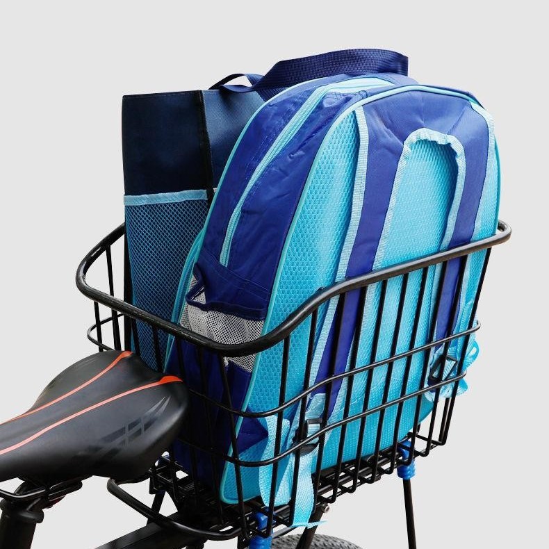 Bicycle Rear Basket Mountain Car Basket Children's Folding Bicycle Rear Basket Bag Bicycle Rear Basket Increased Car Basket