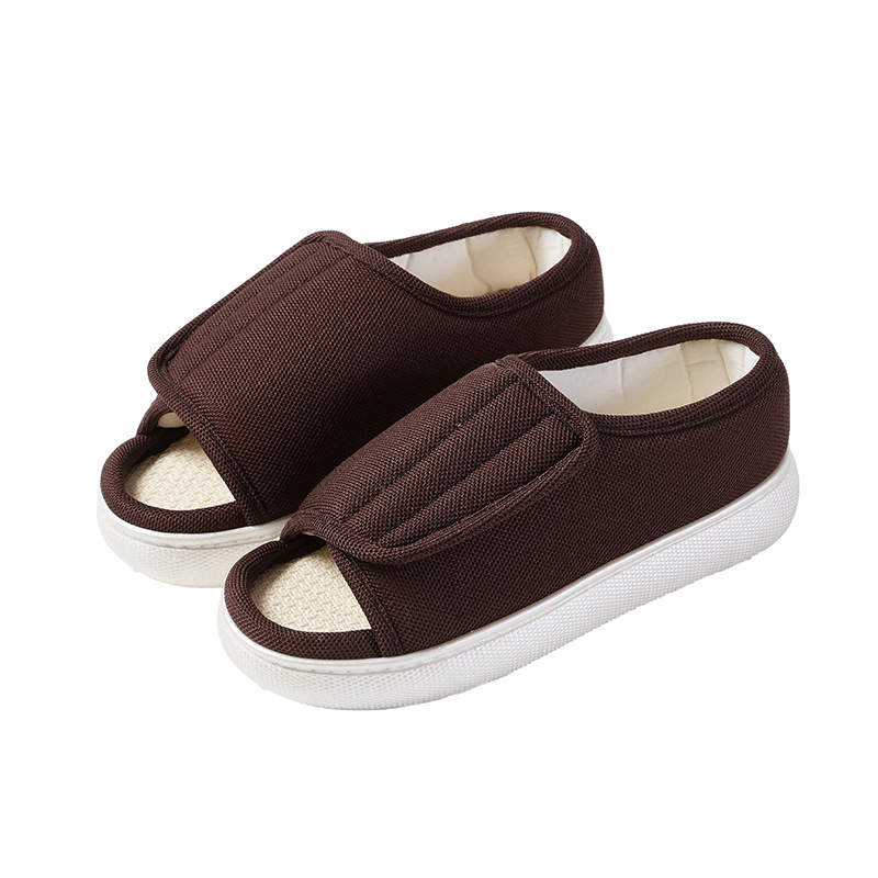 Special shoes for swollen feet instep high thumb valgus toe injury easy to put on and take off plus size non-slip sandals for the elderly swollen feet