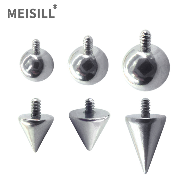 Аксессуары для пирсинга из нержавеющей стали Meier, внешняя зубчатая шариковая серьга, аксессуары с внешней резьбой