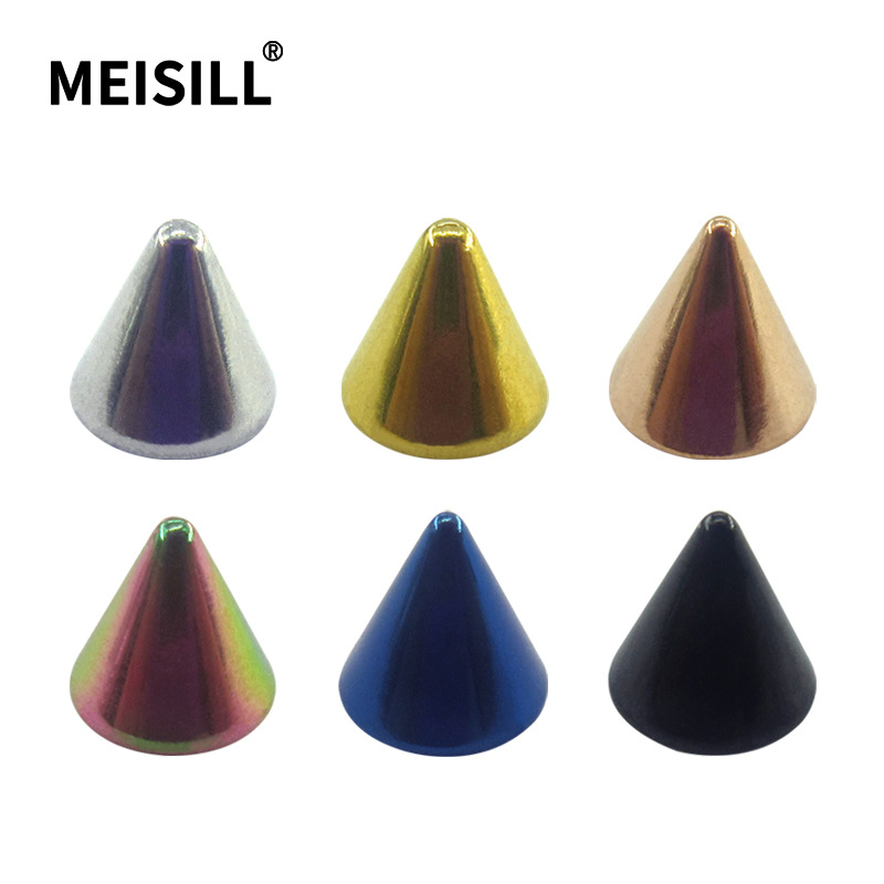 Meier Stainless Steel Inner Tooth Point Piercing Jewelry Accessories Internal Thread Pointed Cone Devil Pointed Eyebrow Nail Lip Nail Matching Piece