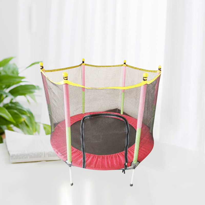 Trampoline Household Children's Indoor Baby Jumping Bed with Protection Net Family Small Jumping Bed Toy