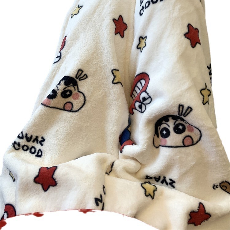 Cute Cartoon Crayon Shin New Pajama Pants Women's Pants Autumn and Winter Warm Coral Fleece Flannel Casual Home Pants