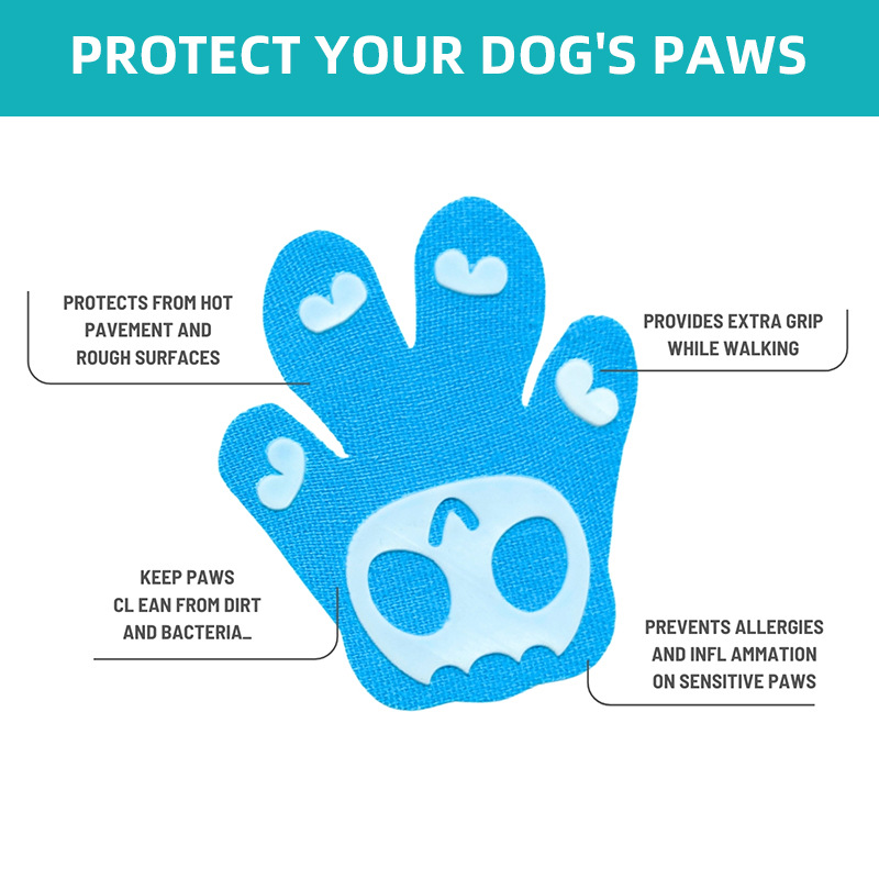 Cross-Border Dog Foot Patches Hot Selling Pet Anti-Slip Paw Patches Breathable Outdoor Invisible Insoles Dog Walking Paw Protection Artifact