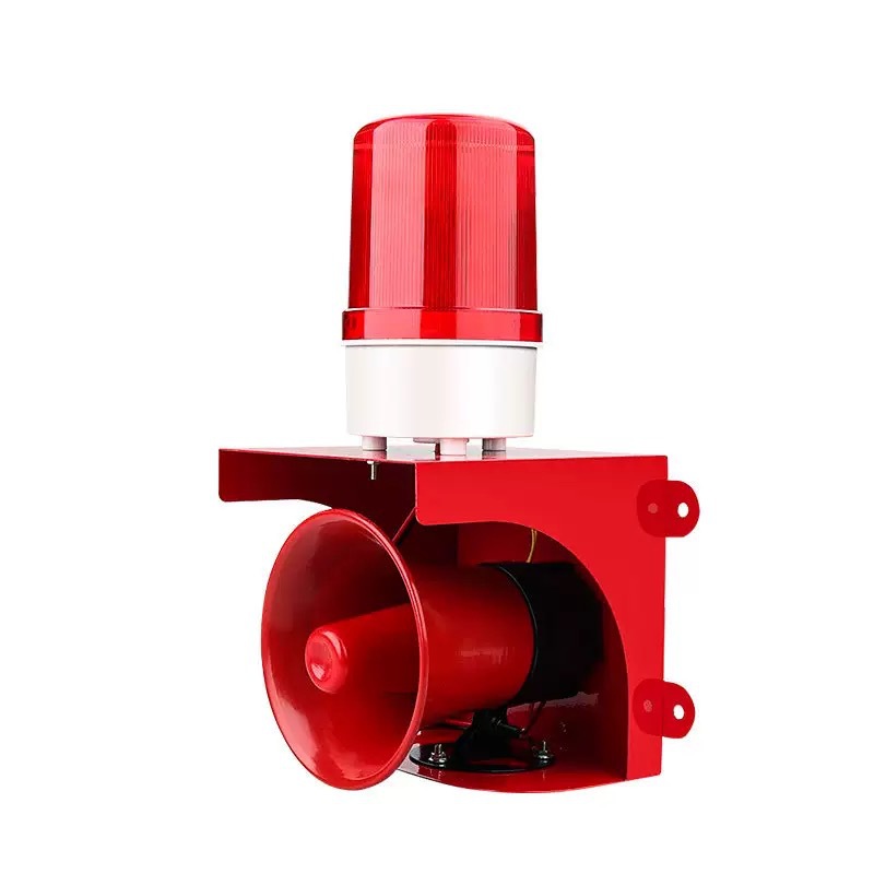 High-Power Industrial Alarm 220V One-Button Remote Control Sound and Light Integrated Fire Voice Alarm Super Loud Speaker