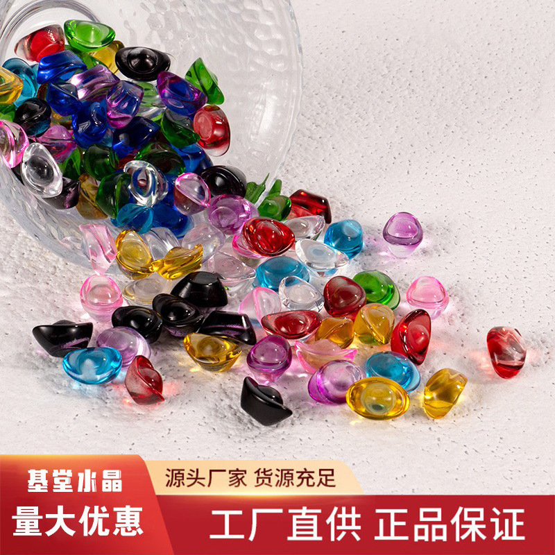 Colorful Glass Crystal Ingot-Shaped Glass Ornaments Company Holiday Event Gifts Home Decoration Ornaments