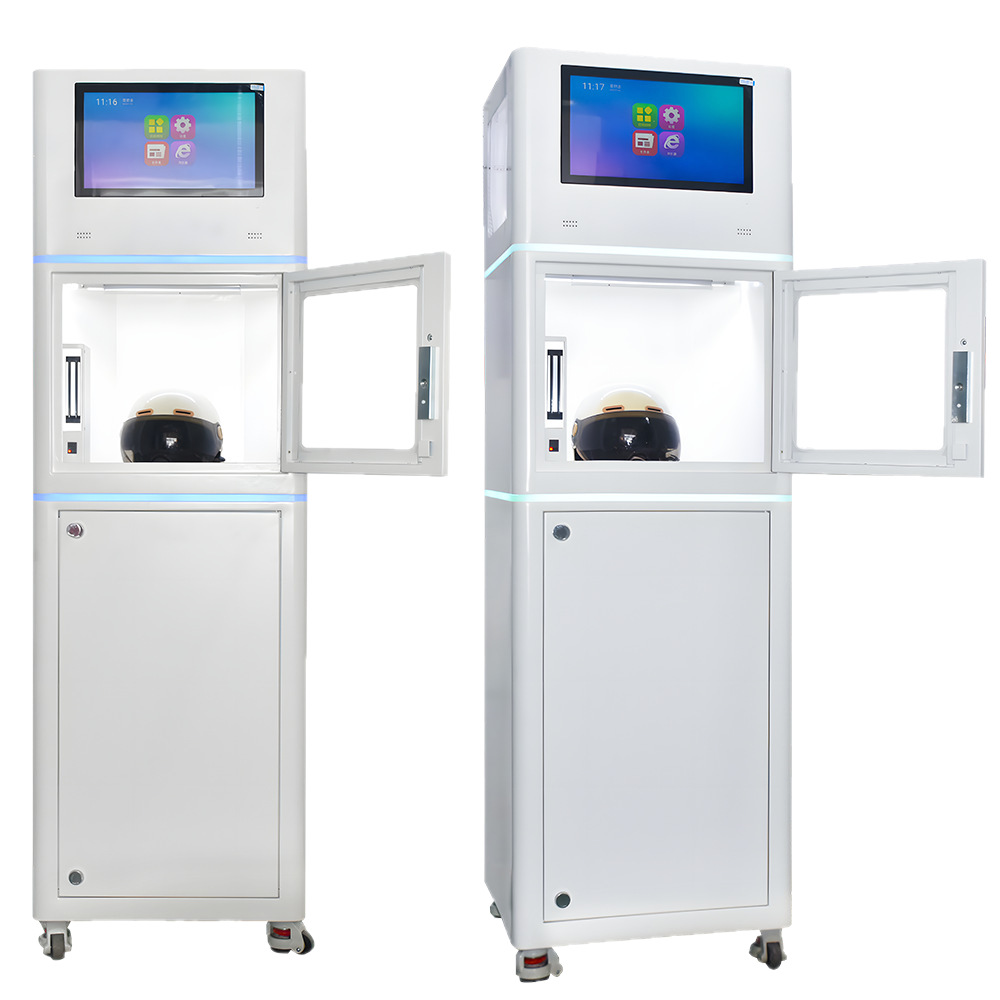 Credit Card/Qr Code Scan Payment Motorcycle Helmet Automatic Cleaning Machine Safety Helmet Drying and Disinfection Cabinet