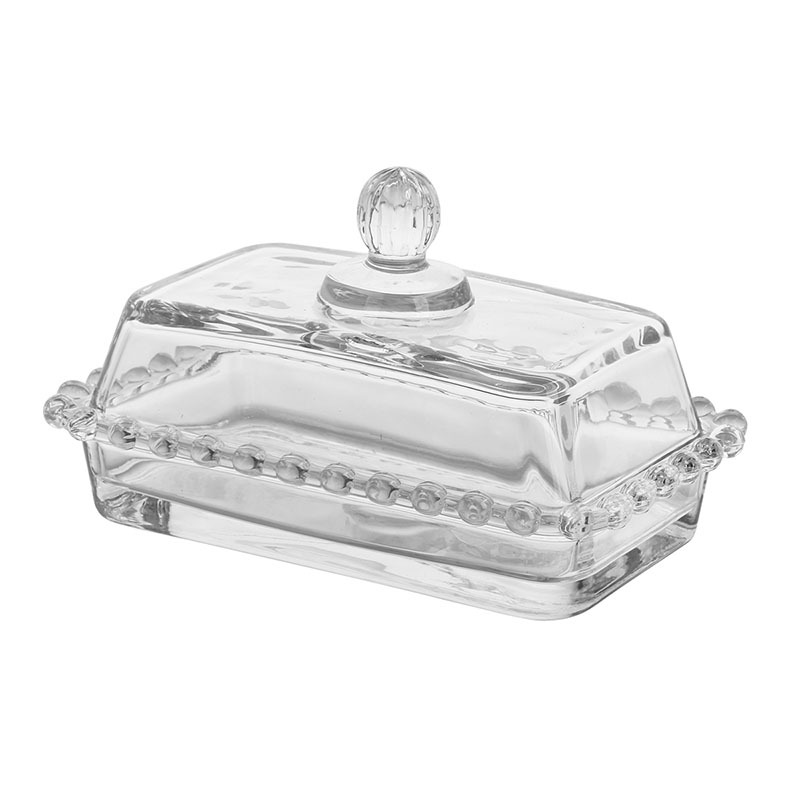 Creative Bead Dot Butter Dish Living Room Coffee Table Salad Snack Fruit Plate with Lid Modern Tray Butter Box Butter Plate