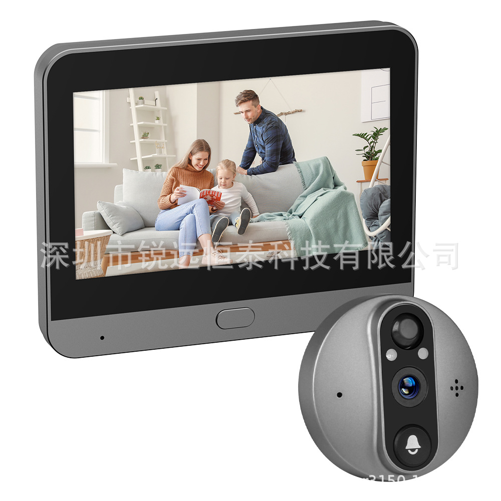 Graffiti Smart Wireless WiFi Cat's Eye Video Doorbell 3 Million Two-way Intercom HD Monitoring TYPE-C Interface