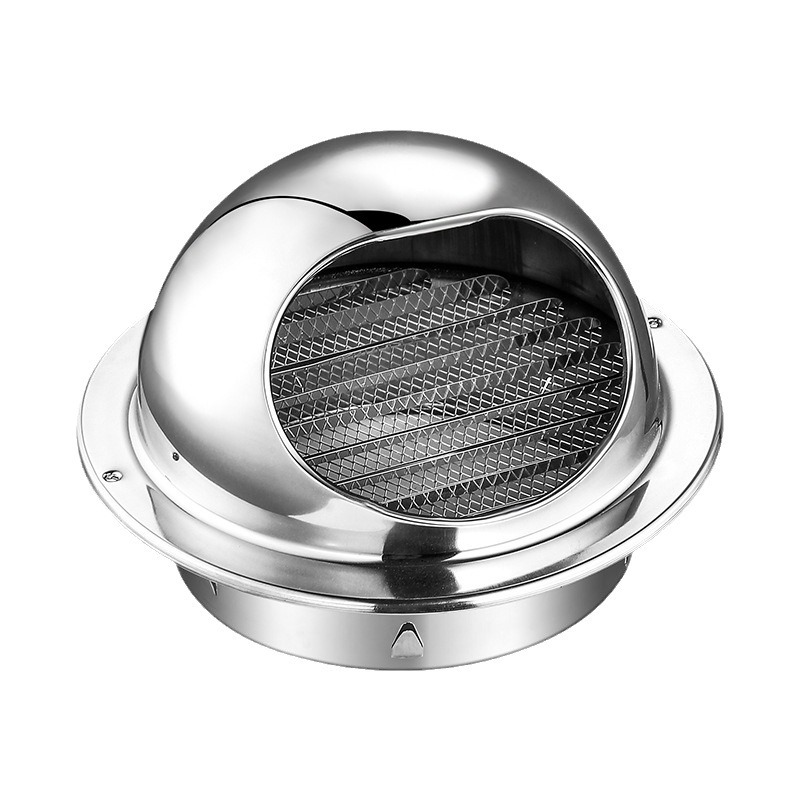 Stainless steel hood exterior wall outer air vent vent cap rainproof vent range hood windshield fresh air system accessories