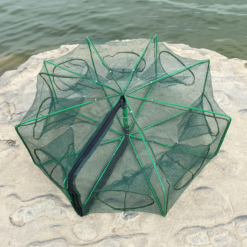 6-20 hole square folding shrimp cage yellow eel cage lobster net lantern net fishing net small polygon fishing net wholesale
