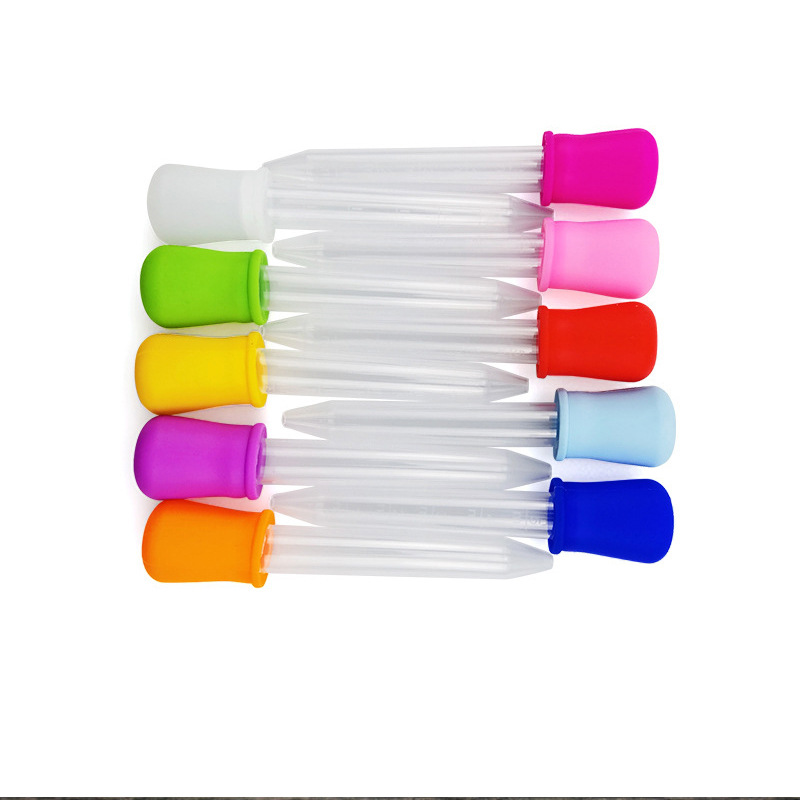 Silicone Dropper Food-Grade Anti-Choking Children's Medicine Feeder Baby 5ml with Scale for Feeding Water and Medicine