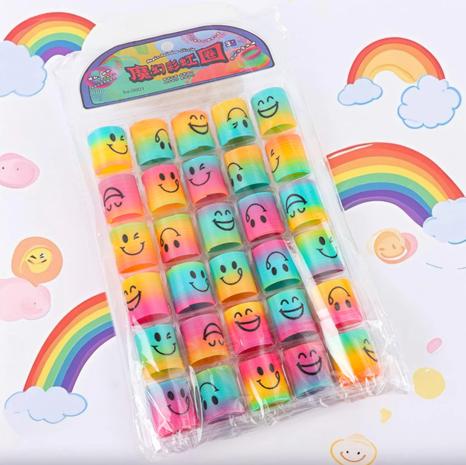 Радужный круг, магический круг, детское пружинное кольцо, игрушка для снятия стресса, цветной круг, призовые игрушки кросс-бордер