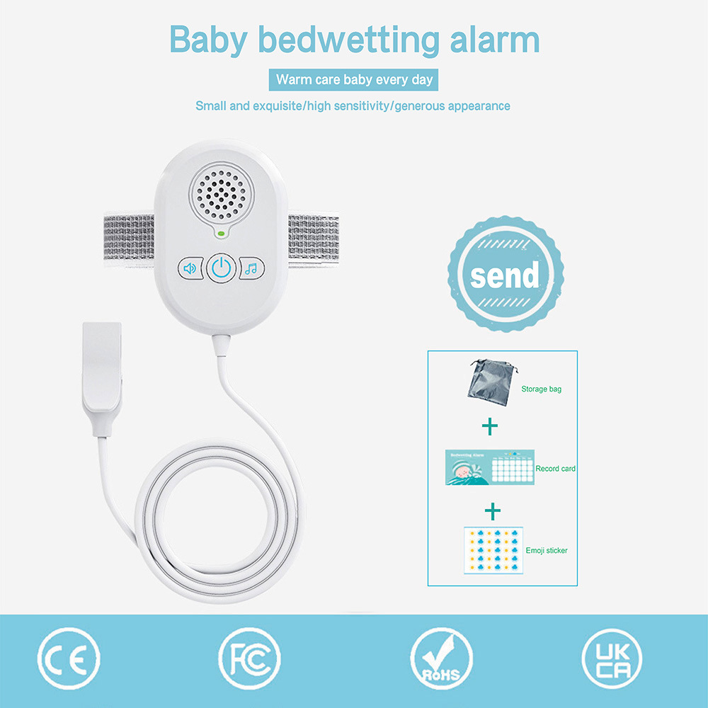 New Bedwetting Alarm Urine and Wet Alarm Toilet Training Wireless Lighting Vibration Music Elderly Child Care