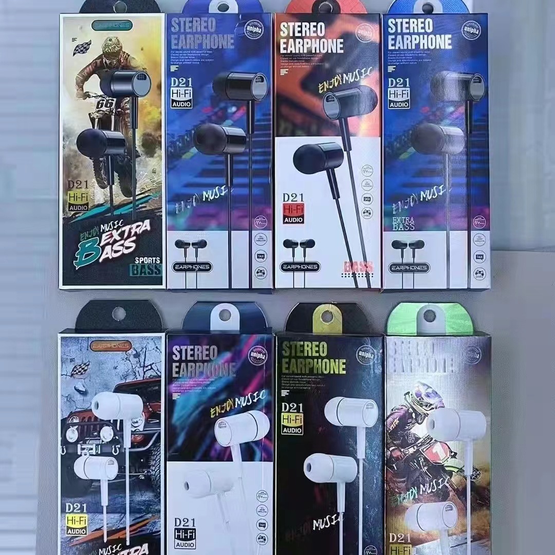 D21 проводные наушники с проводным управлением, новые игровые наушники с микрофоном