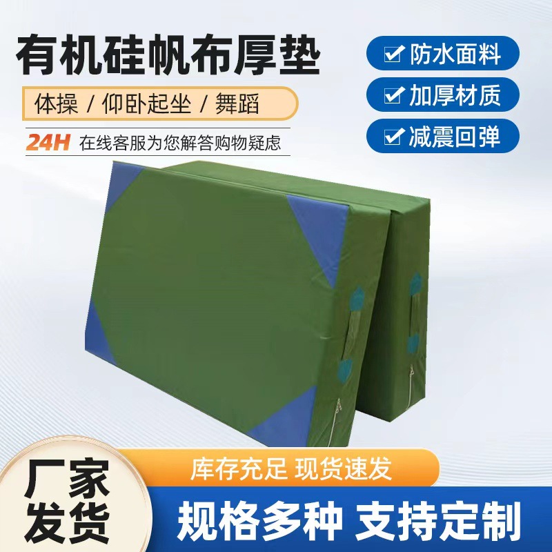 Sports Folding Canvas Mat Student Sit-Ups Somersault Sponge Mat Skills Training High Jump Mat Gymnastics Folding Mat