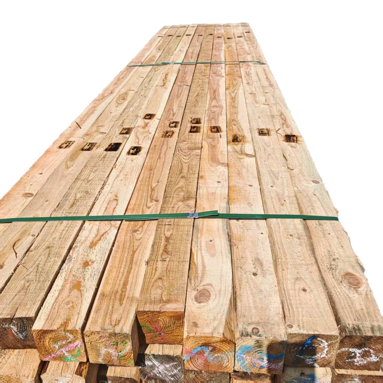 Fumigation of Wood Squares, Fumigation of Larch Wood Squares, Construction Site Infrastructure Wood, Support Templates, Square Wood Strips, Infrastructure Railway Tracks