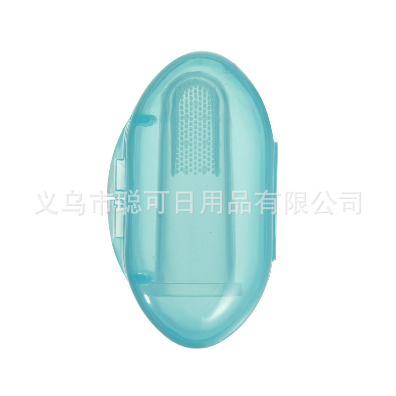 Manufacturer Wholesale Baby Finger Toothbrush Silicone Tongue Coating Cleaning Brush Finger Cot Toothbrush Baby Toothbrush with Shell