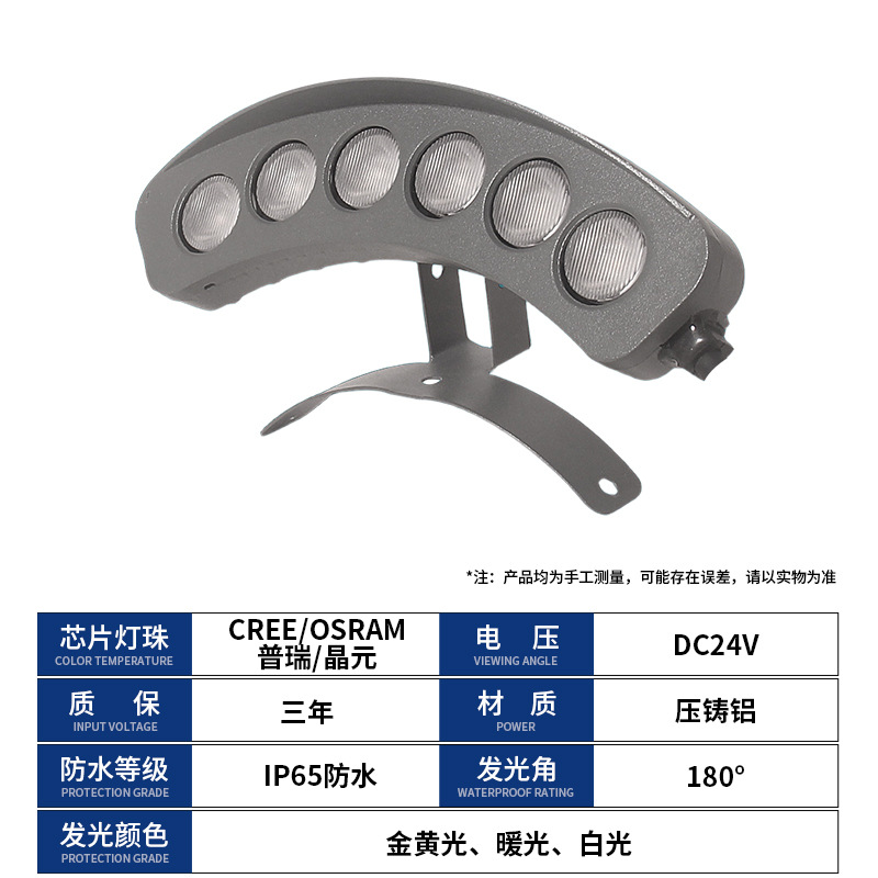 Corrugated Lamp Ancient Building Eaves Outdoor Waterproof 3W9W Scenic Spot Pavilion Temple Project Corrugated Lamp Tile Lamp Manufacturer