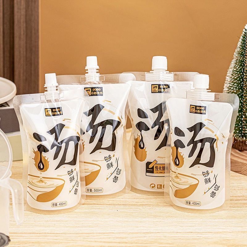 Disposable Take-Out Soup Bag, High Temperature Resistant Commercial Snail Noodle Packaging Bag, Large Diameter Food Nozzle Bag Manufacturer Wholesale