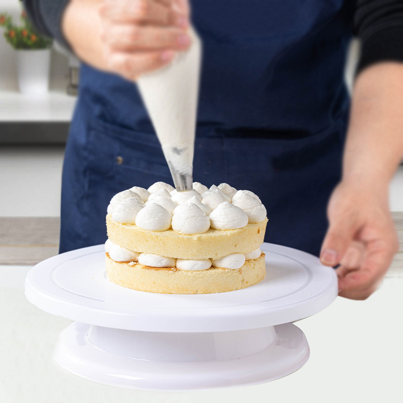 Cake turntable turntable white baking non-slip mounting table factory plastic 11 inch diy shape baking tools