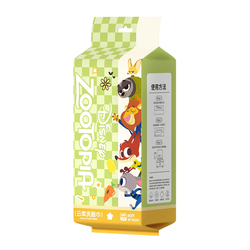 Disney Disposable Face Towel Can Be Hung and Stood Up, Dual-Purpose Pull-Out Baby Face Towel, Thickeneded Beauty Salon Face Towel